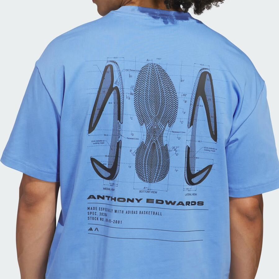 Adidas ANTHONY EDWARDS GFX SCHEMATIC T-SHIRT - Foto 2