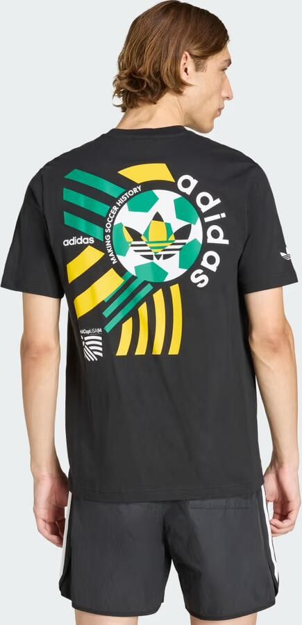 Adidas Originals Retro Football Graphic T-Shirt Zwart- Heren Zwart - Foto 7