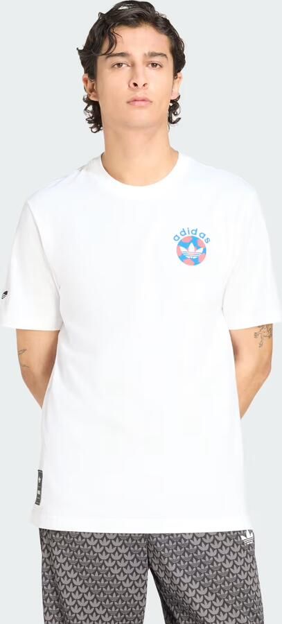 Adidas Originals Retro Football Graphic T-Shirt Wit- Heren Wit - Foto 2