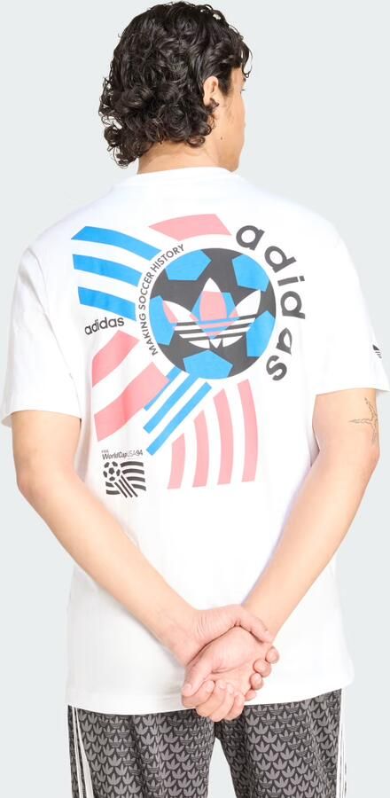 Adidas Originals Retro Football Graphic T-Shirt Wit- Heren Wit - Foto 7