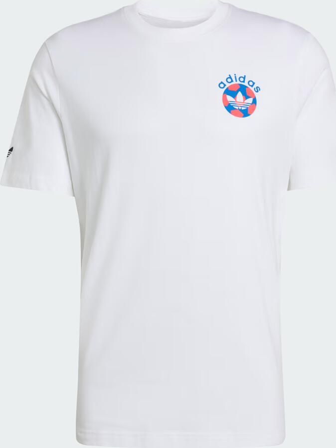 Adidas Originals Retro Football Graphic T-Shirt Wit- Heren Wit - Foto 5