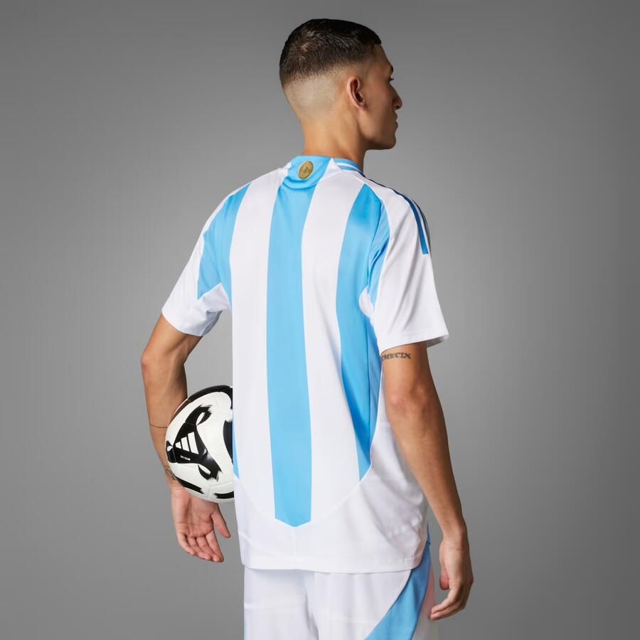 Adidas Argentinië 2024 Authentiek Thuisshirt Wit- Heren Wit - Foto 4