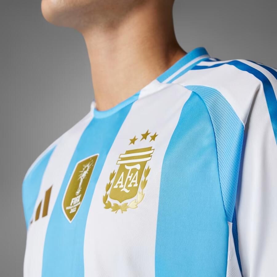 Adidas Argentinië 2024 Authentiek Thuisshirt Wit- Heren Wit - Foto 5