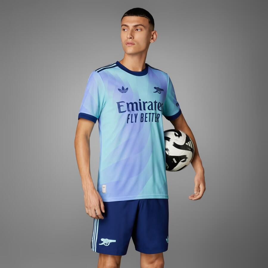 Adidas Arsenal 24 25 Authentiek Derde Shirt Clear Aqua Light Flash Purple- Heren Clear Aqua Light Flash Purple