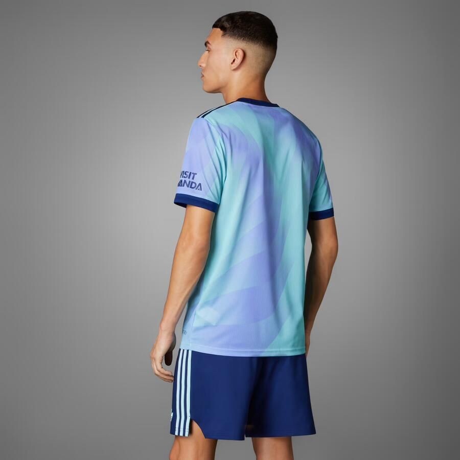 Adidas Arsenal 24 25 Authentiek Derde Shirt Clear Aqua Light Flash Purple- Heren Clear Aqua Light Flash Purple - Foto 2