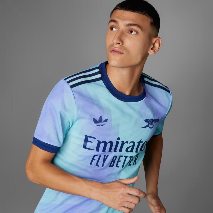 Adidas Arsenal 24 25 Authentiek Derde Shirt Clear Aqua Light Flash Purple- Heren Clear Aqua Light Flash Purple - Foto 3