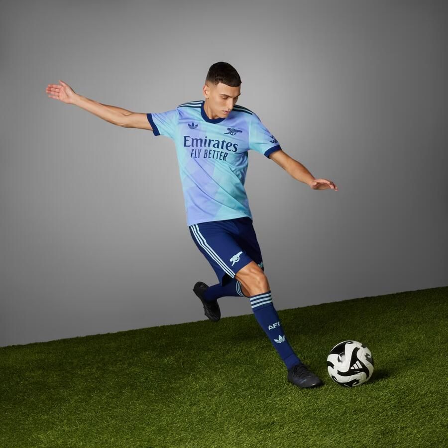 Adidas Arsenal 24 25 Authentiek Derde Shirt Clear Aqua Light Flash Purple- Heren Clear Aqua Light Flash Purple - Foto 5