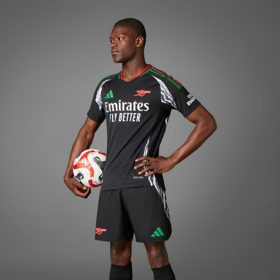 Adidas Arsenal FC 2024 25 Match Away Shirt Black- Heren Black