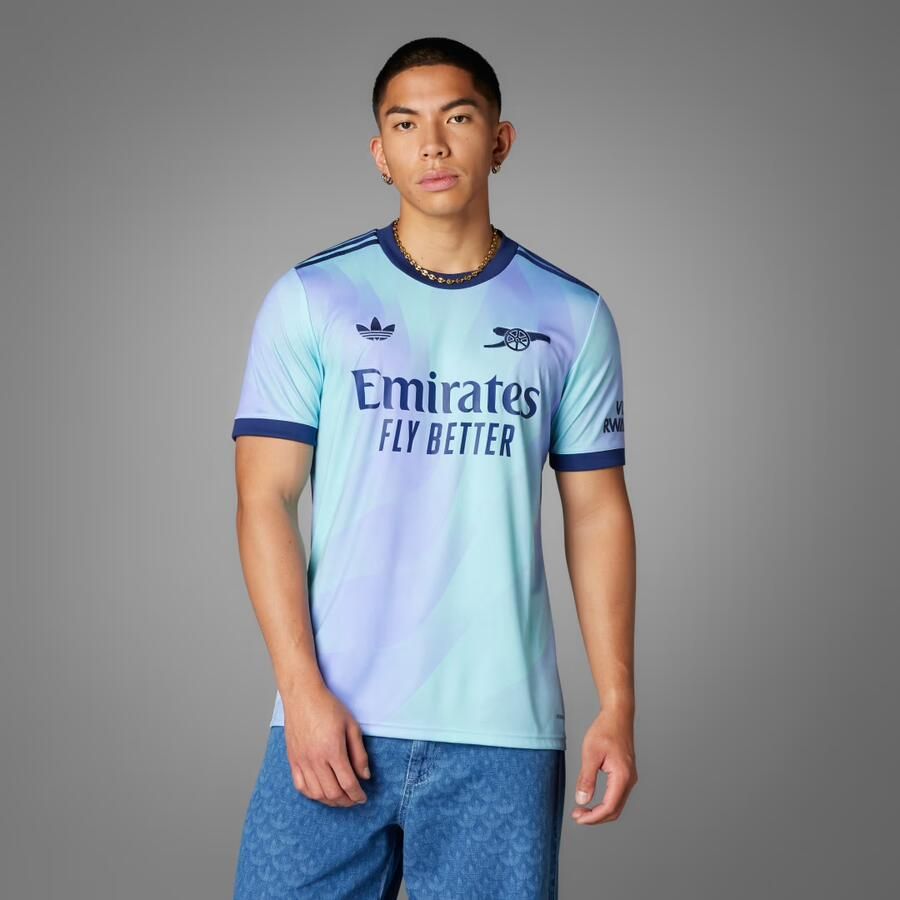 Adidas Originals Arsenal FC 2024 25 Third Shirt Clear Aqua Light Flash Purple- Heren Clear Aqua Light Flash Purple - Foto 6