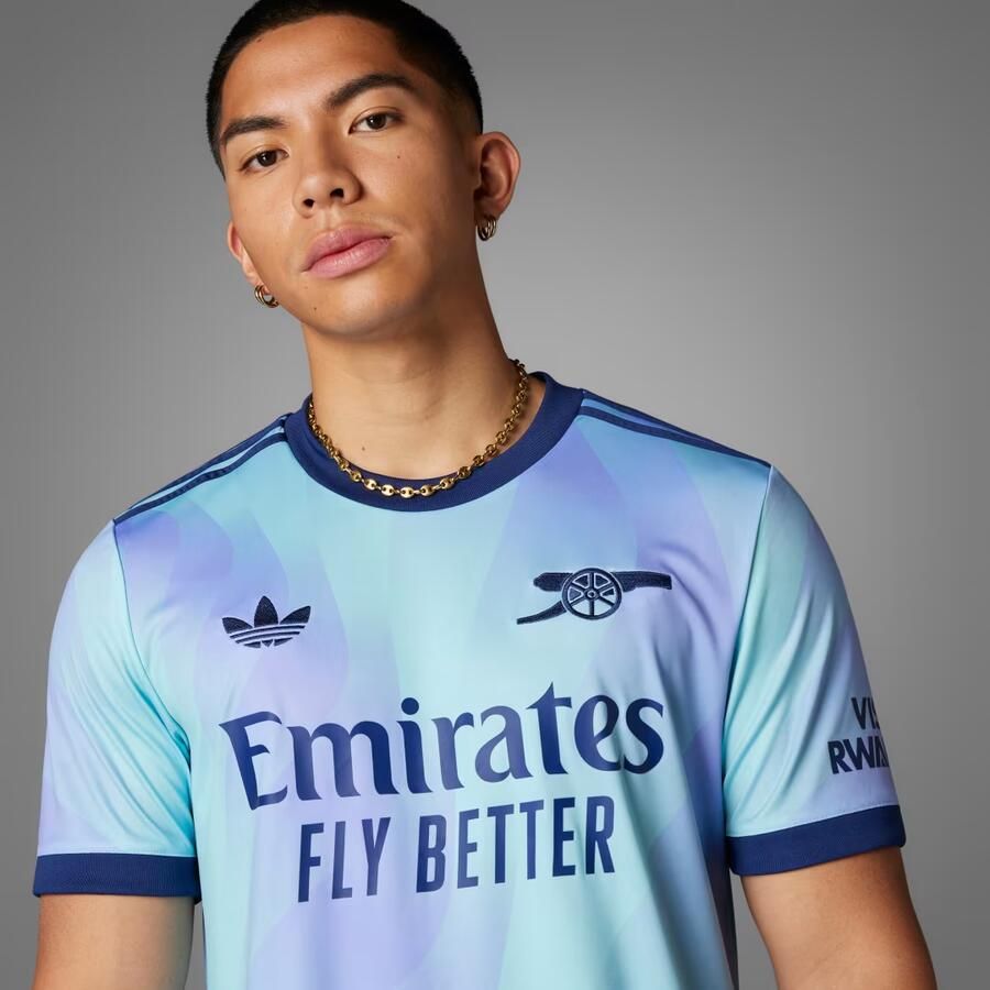 Adidas Originals Arsenal FC 2024 25 Third Shirt Clear Aqua Light Flash Purple- Heren Clear Aqua Light Flash Purple - Foto 2
