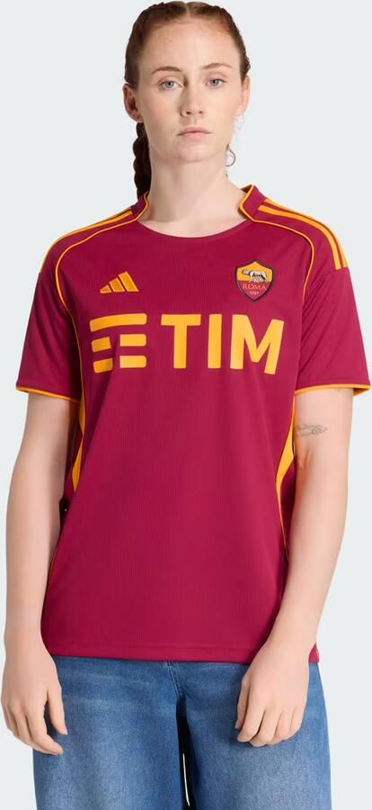 Adidas AS Roma 2025 26 Home Shirt Dames Burgundy- Dames Burgundy