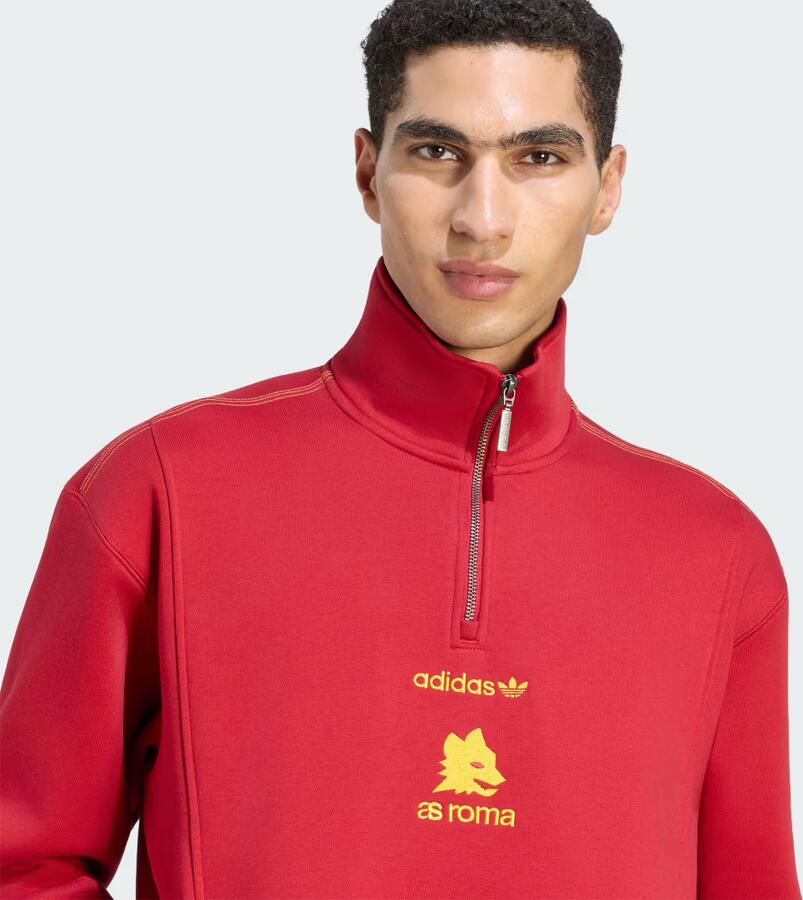 Adidas AS Roma EQT Sweater met Halflange Rits - Foto 3