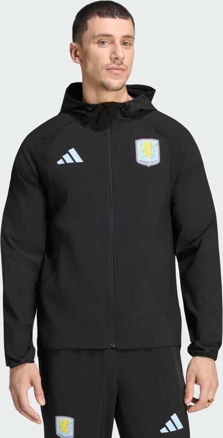 Adidas Aston Villa FC Tiro Travel Windjack met Lange Ritssluiting