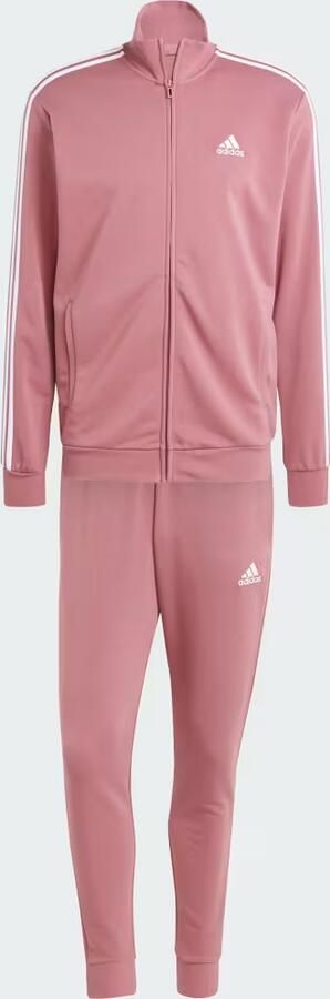 Adidas Basic 3-Stripes French Terry Tracksuit Pink Heren - Foto 6