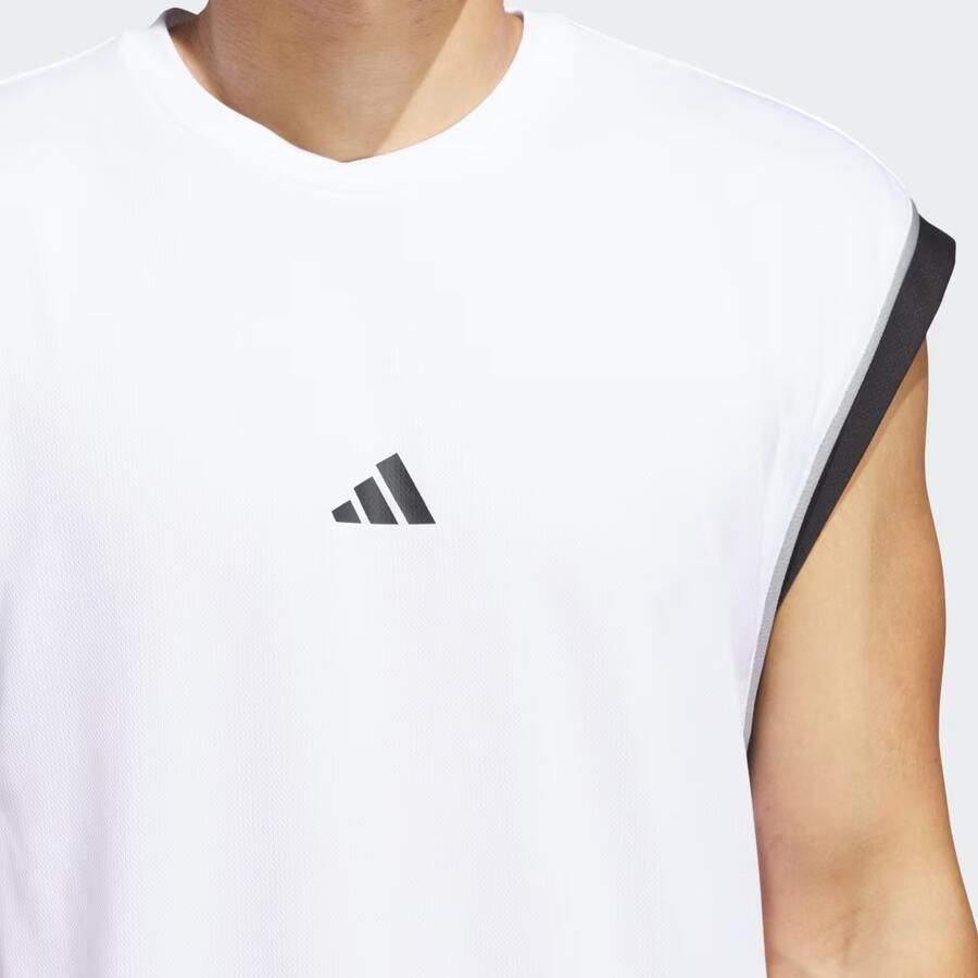 Adidas Basketball All-World Mouwloze Tanktop Wit- Heren Wit