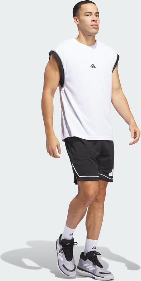 Adidas Basketball Badge of Sport Short Zwart- Heren Zwart - Foto 5