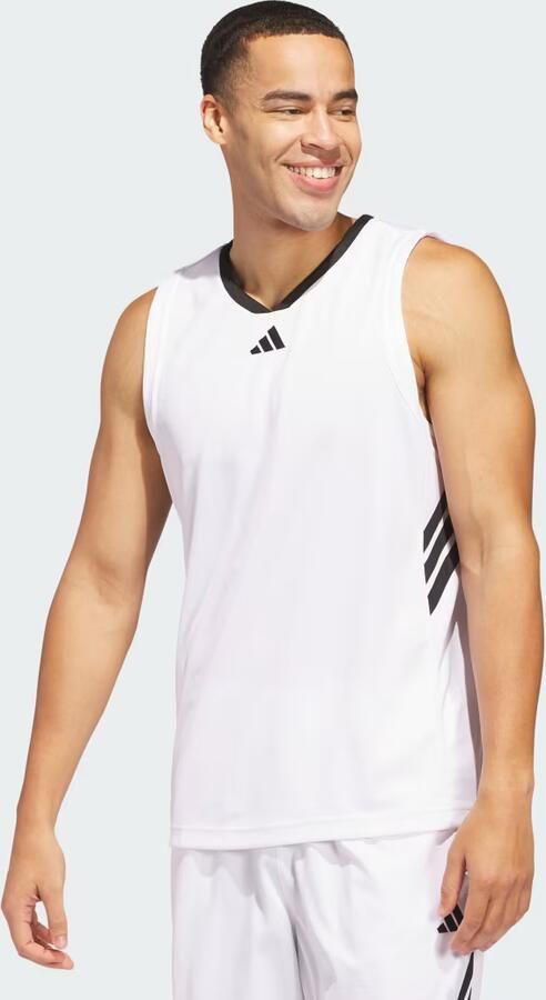 Adidas Basketball Legends Tanktop Wit- Heren Wit - Foto 6