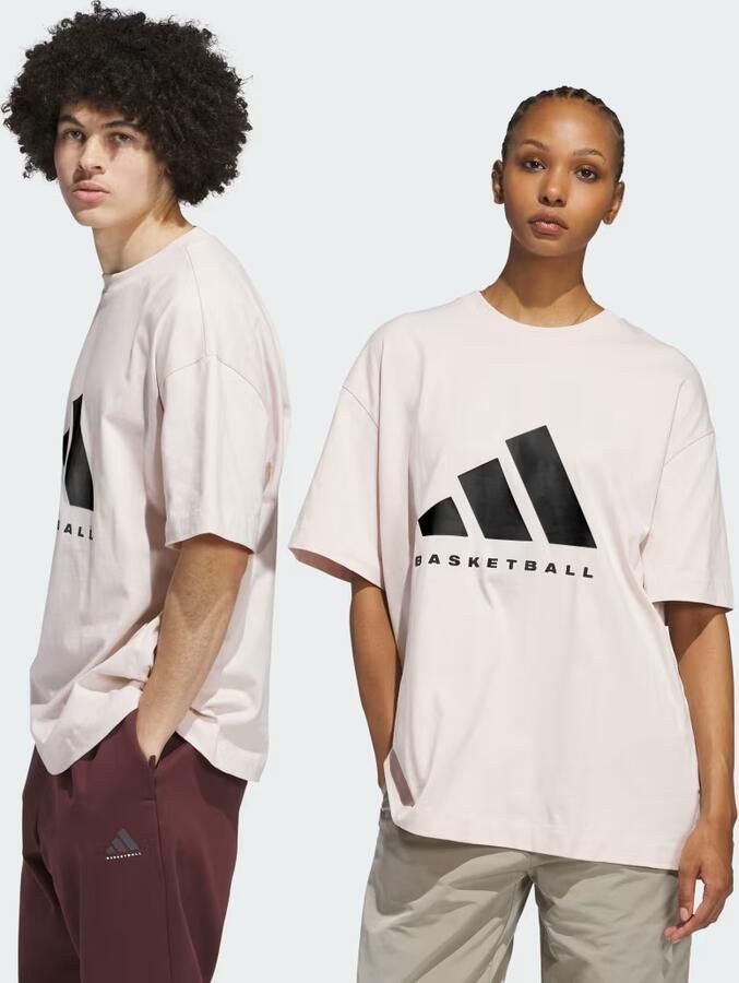 Adidas Basketball T-shirt (Uniseks) Roze- Roze