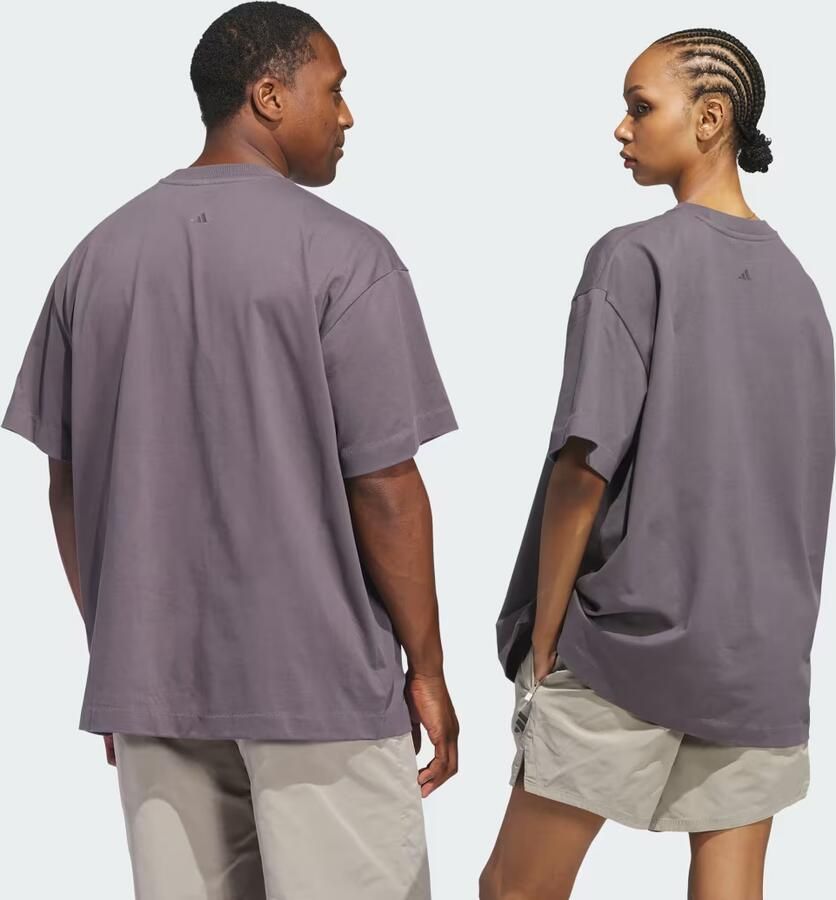 Adidas Basketball T-shirt (Uniseks) Grijs- Grijs - Foto 3