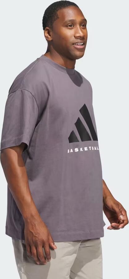 Adidas Basketball T-shirt (Uniseks) Grijs- Grijs - Foto 5