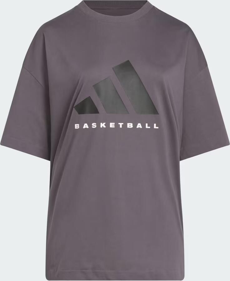 Adidas Basketball T-shirt (Uniseks) Grijs- Grijs - Foto 4