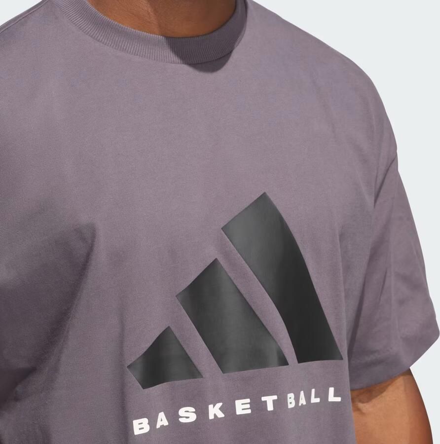 Adidas Basketball T-shirt (Uniseks) Grijs- Grijs - Foto 1