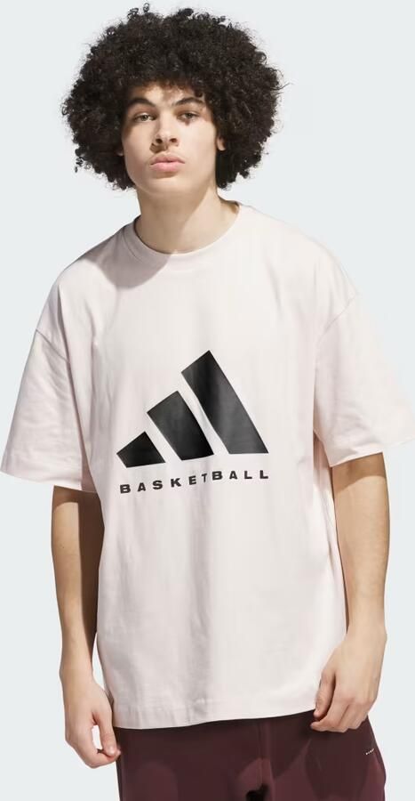 Adidas Basketball T-shirt (Uniseks) Roze- Roze - Foto 5