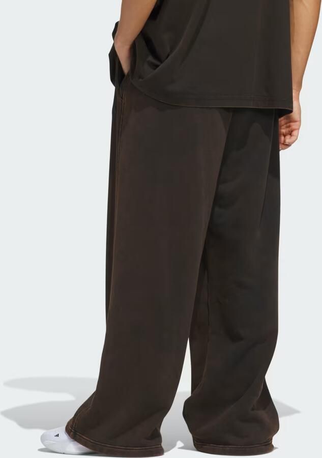 Adidas BASKETBALL WASHED FLEECE BROEK MET WIJDE PIJPEN - Foto 4