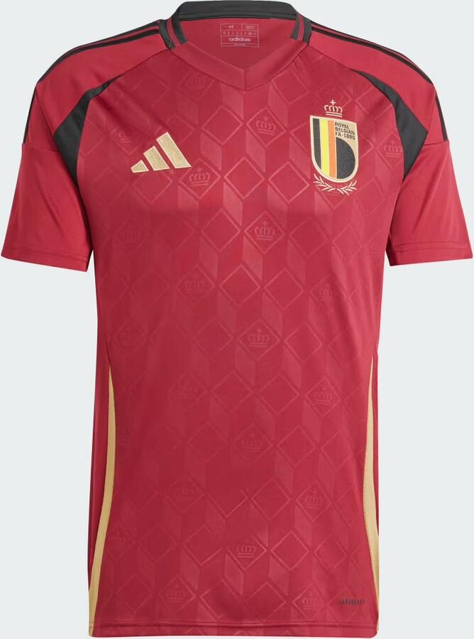 Adidas België 2024 25 Thuisshirt Team Coll Burgundy 2- Heren Team Coll Burgundy 2 - Foto 2