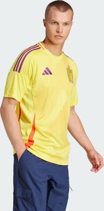 Adidas België 25 (Vrouwenelftal) Uitshirt Geel- Heren Geel - Foto 4