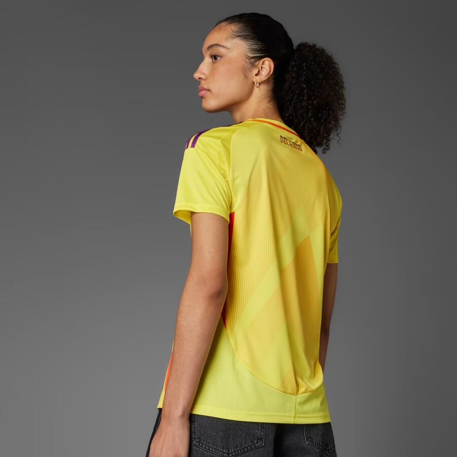 Adidas T-shirt Korte Mouw T-shirt Belgium 24 25 Away Femme Jaune - Foto 2