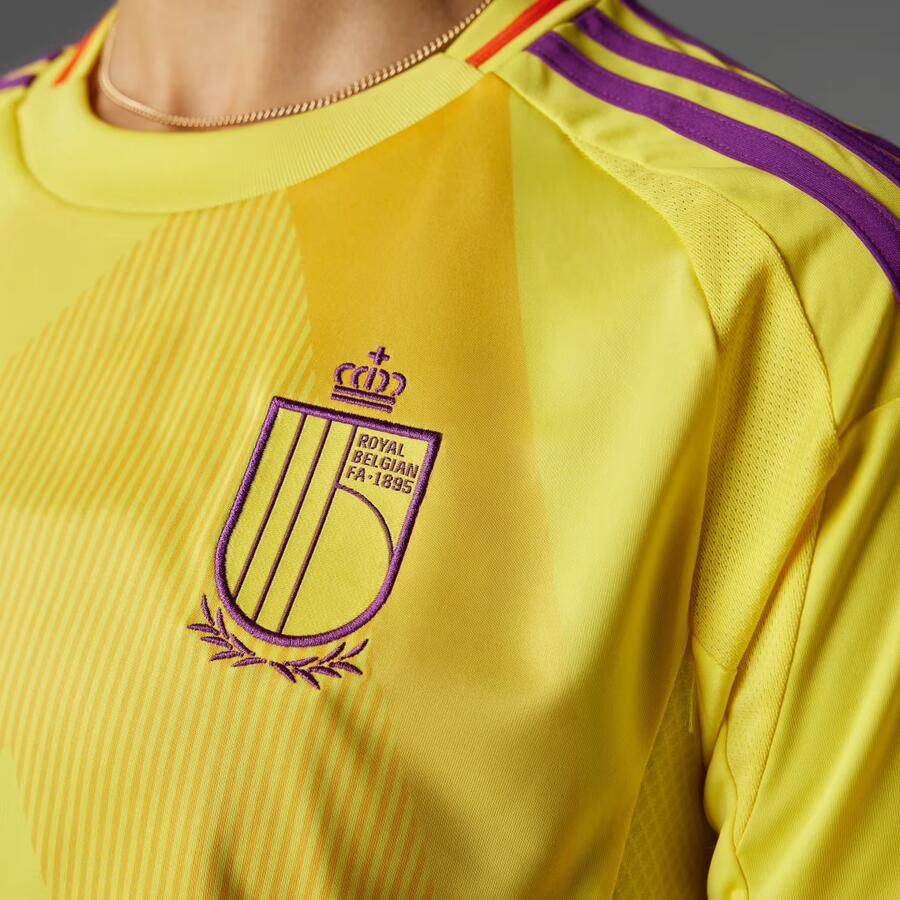 Adidas T-shirt Korte Mouw T-shirt Belgium 24 25 Away Femme Jaune - Foto 3