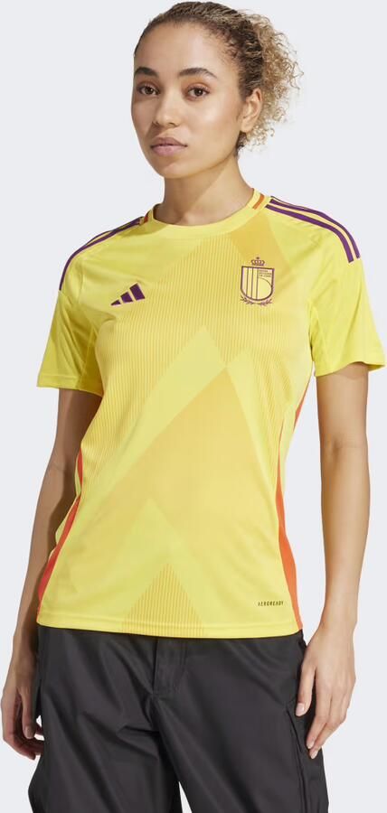 Adidas T-shirt Korte Mouw T-shirt Belgium 24 25 Away Femme Jaune