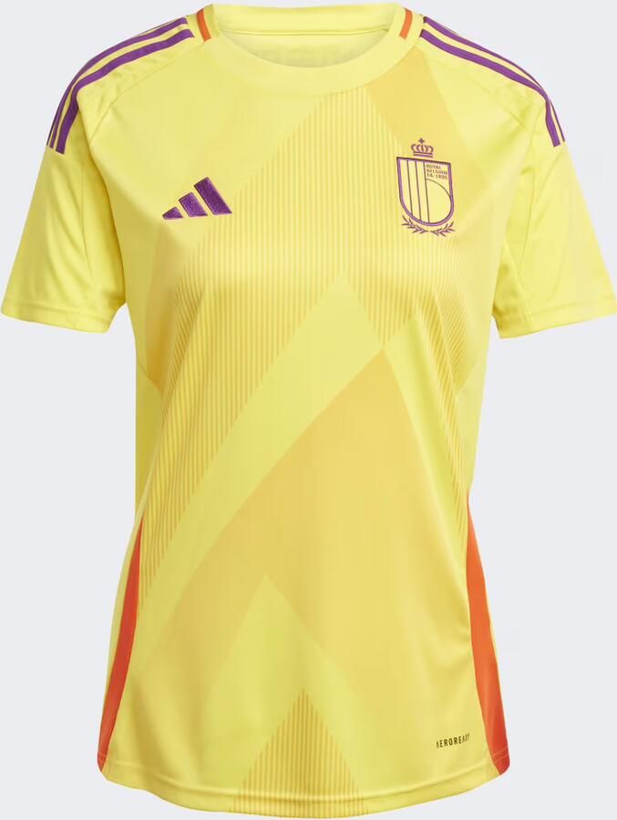 Adidas T-shirt Korte Mouw T-shirt Belgium 24 25 Away Femme Jaune - Foto 3
