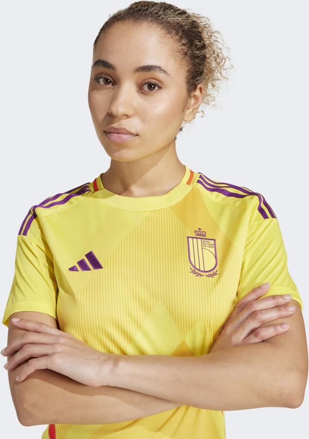 Adidas T-shirt Korte Mouw T-shirt Belgium 24 25 Away Femme Jaune - Foto 4