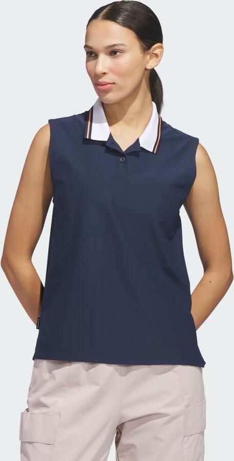 Adidas Beyond The Course Twistknit Mouwloos Poloshirt