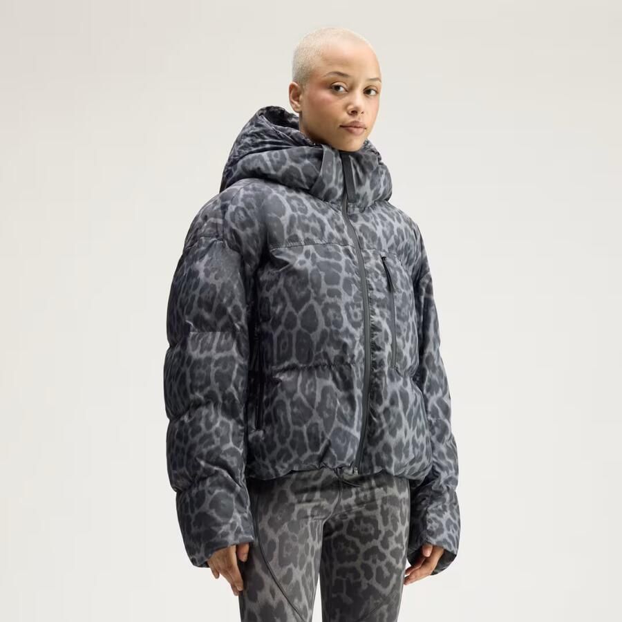 Adidas by Stella McCartney Kort Gewatteerd Winterjack Met Print
