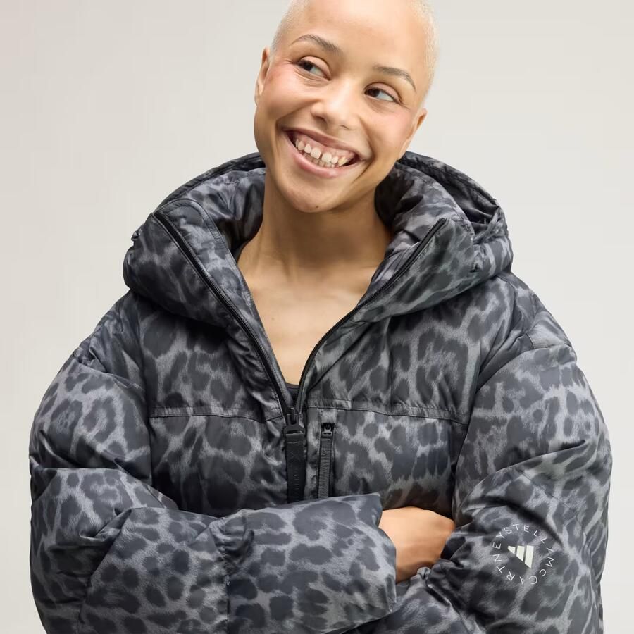 Adidas by Stella McCartney Kort Gewatteerd Winterjack Met Print - Foto 3