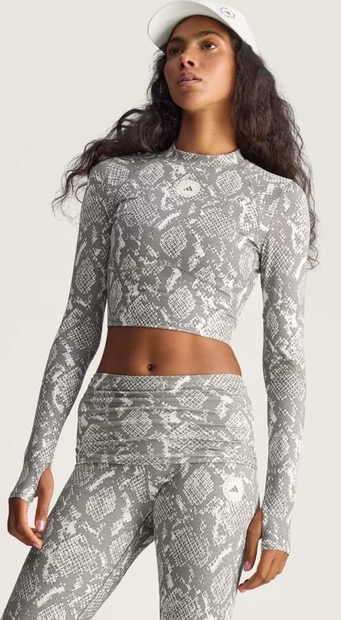 Adidas By Stella McCartney Training Printed Longsleeve Croptop