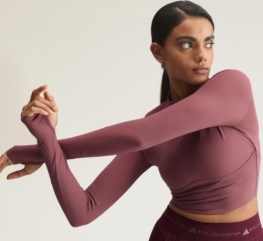 Adidas by Stella McCartney Trainingscroptop met Lange Mouwen - Foto 5
