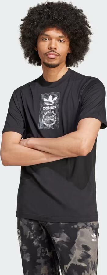 Adidas Camo Label T-shirt Zwart- Heren Zwart