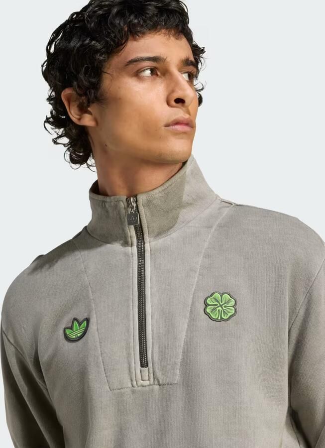 Adidas Celtic FC Terrace Icons Longsleeve met Halflange Rits - Foto 3