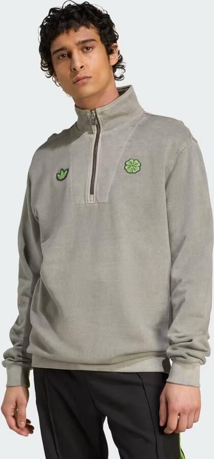 Adidas Celtic FC Terrace Icons Longsleeve met Halflange Rits
