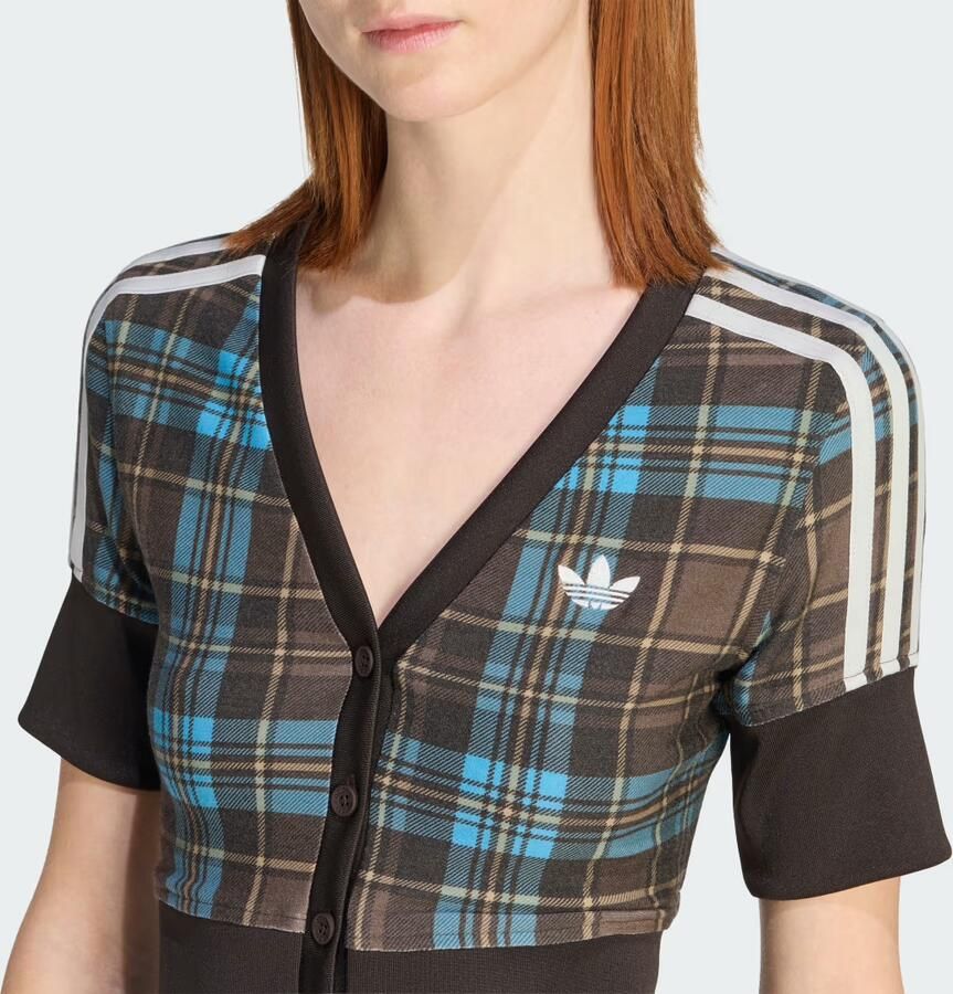 Adidas CHECKED SHIRT MET V-HALS EN KNOOPJES - Foto 2
