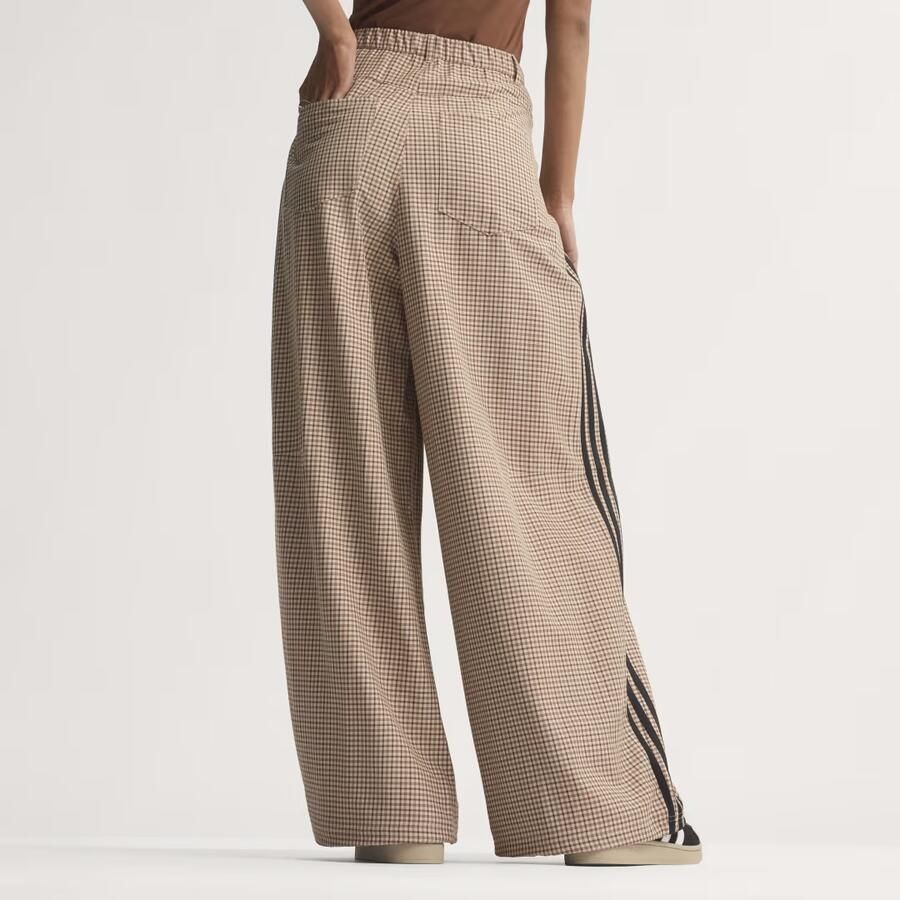 Adidas Originals 3-Stripes Checks Loose Track Pants Beige- Dames Beige - Foto 3