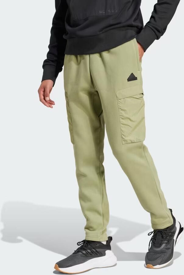 Adidas City Escape Fleece Broek Groen- Heren Groen - Foto 6