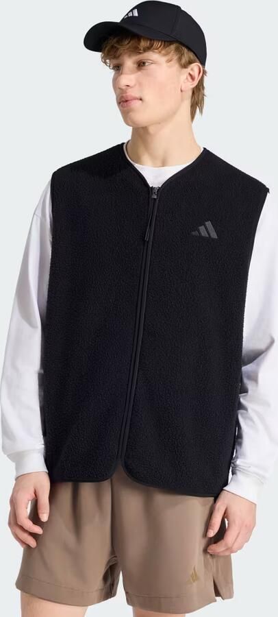 Adidas City Tech 3 Stripes High Pile Fleece Bodywarmer