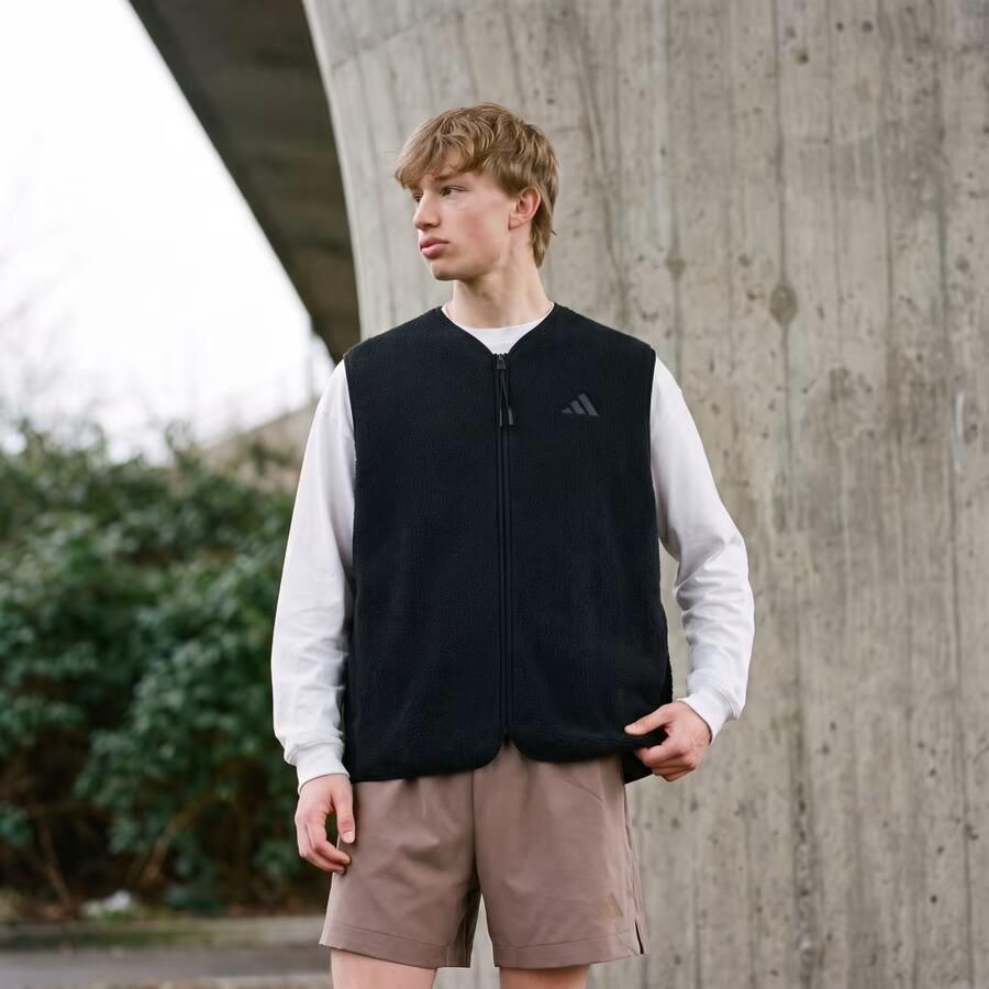 Adidas City Tech 3 Stripes High Pile Fleece Bodywarmer - Foto 3