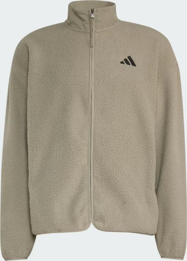Adidas City Tech 3 Stripes High Pile Fleece Full Zip - Foto 4