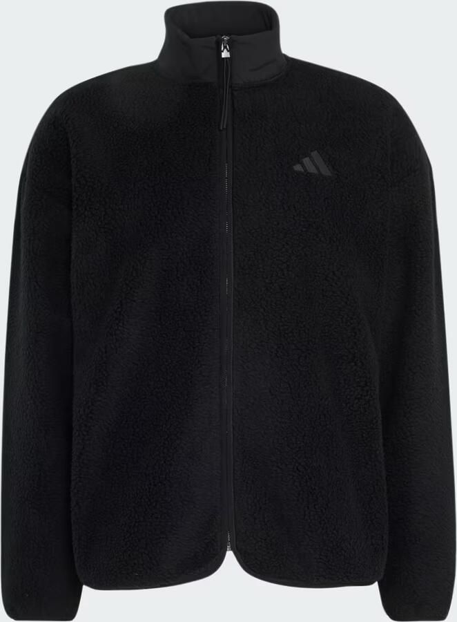 Adidas City Tech 3 Stripes High Pile Fleece Full Zip - Foto 4